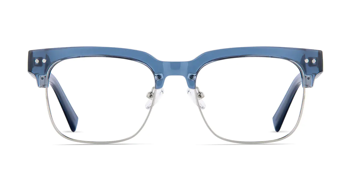 Browline Blue/Silver Eyeglasses