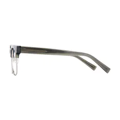 Browline Transparent Green Eyeglasses