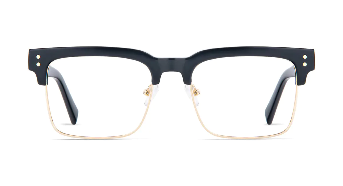 Browline Black/Gold Eyeglasses