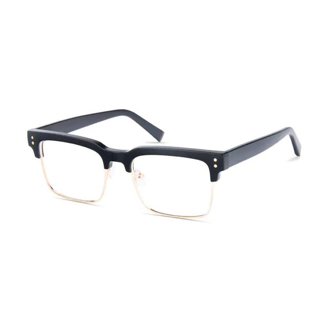 Browline Black/Gold Eyeglasses