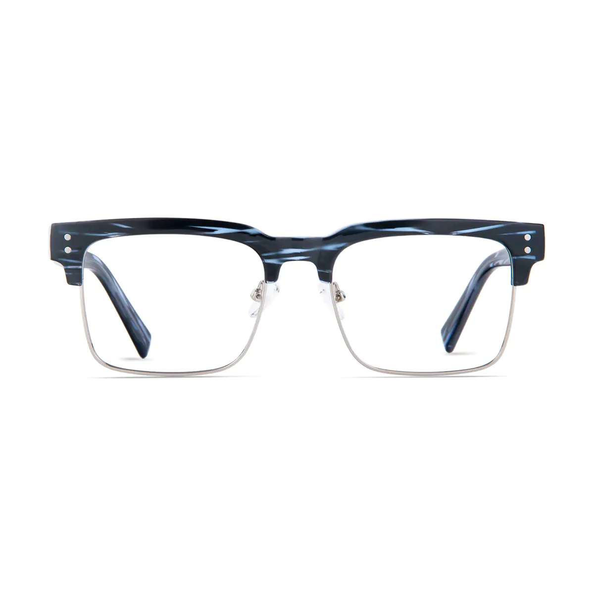Browline Blue/Silver Eyeglasses