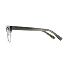 Browline Dark Green/Silver Eyeglasses
