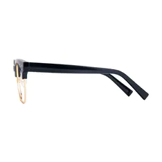 Browline Black Gold Eyeglasses