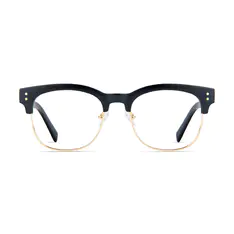 Browline Black Gold Eyeglasses