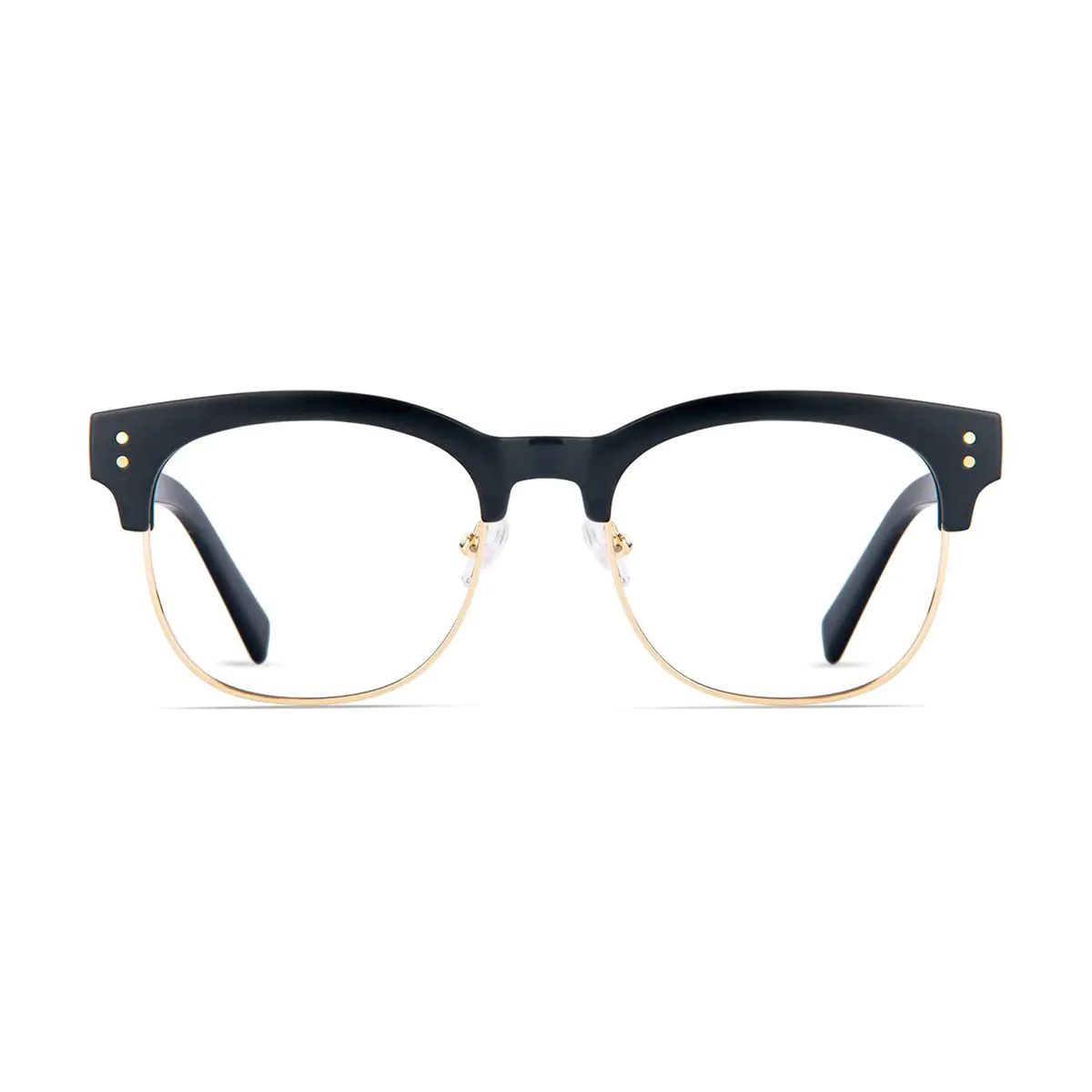 Browline Black Gold Eyeglasses