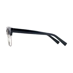 Browline Black Silver Eyeglasses