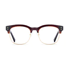 Browline Brown/Gold Eyeglasses