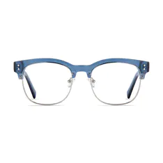 Browline Blue/Silver Eyeglasses