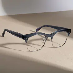 Browline Blue/Silver Eyeglasses