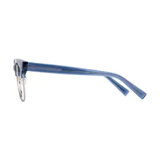 Browline Blue/Silver Eyeglasses