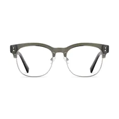 Browline Dark Green Eyeglasses