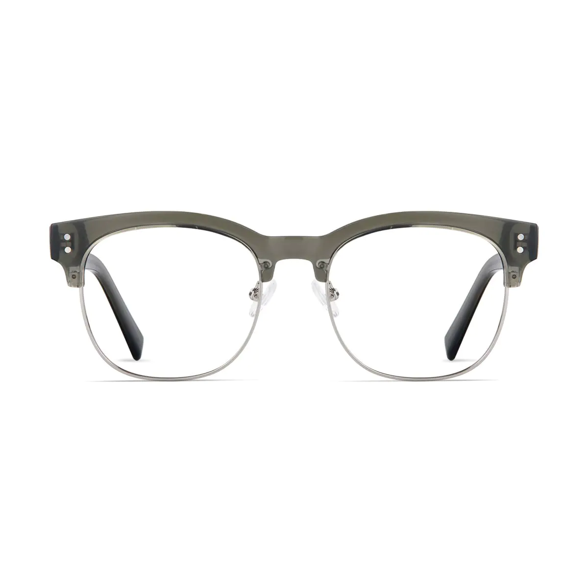 Browline Dark Green Eyeglasses