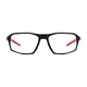 Rectangle Black/Red Sport Eyeglasses