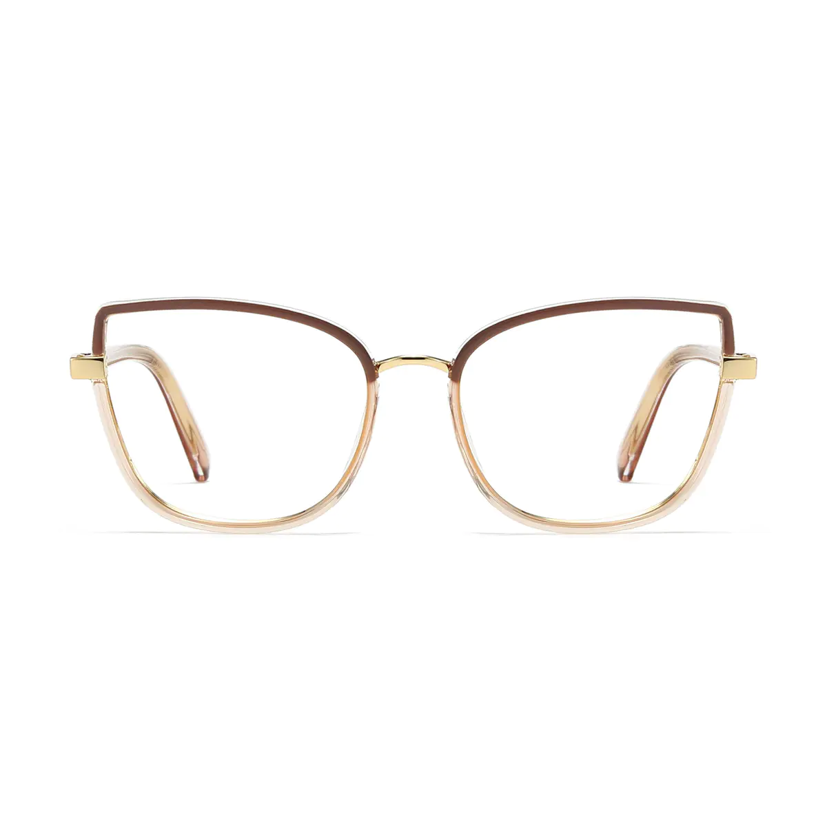 Cat-eye Brown/Gold Eyeglasses
