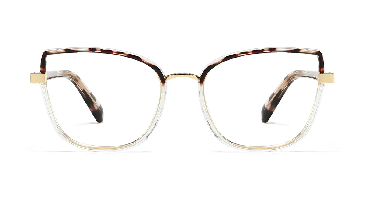 Cat-eye Tortoiseshell/Clear Eyeglasses