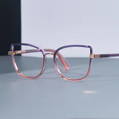 Cat-eye Gradient Purple Eyeglasses