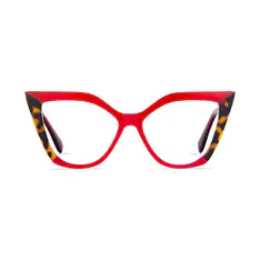 Cat-eye Tortoiseshell/Red Eyeglasses
