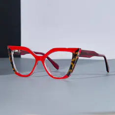 Cat-eye Tortoiseshell/Red Eyeglasses