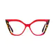 Cat-eye Tortoiseshell/Red Eyeglasses