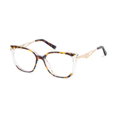 Square Tortoiseshell/Clear Eyeglasses