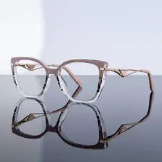 Square Brown/Ivory Tortoiseshell Eyeglasses
