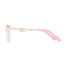 Square Transparent Pink Eyeglasses