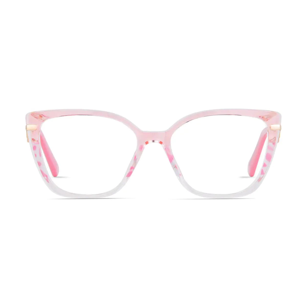Square Transparent Pink Eyeglasses