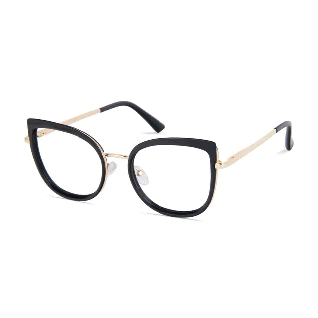 Cat-eye Black/Gold Eyeglasses
