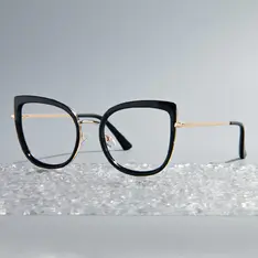 Cat-eye Black/Gold Eyeglasses