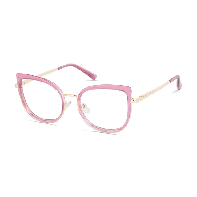 Cat-eye Pink/Gold Eyeglasses