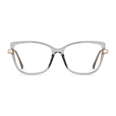 Cat-eye Transparent Gray Eyeglasses
