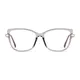 Square Transparent Gray Eyeglasses