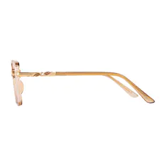 Square Transparent Yellow Eyeglasses