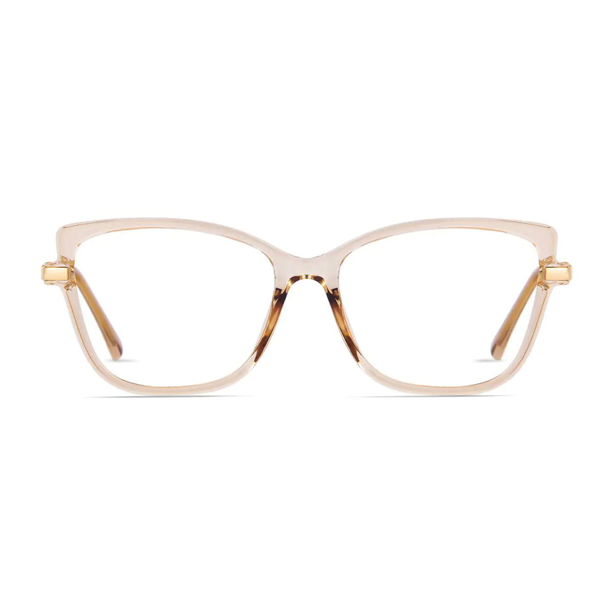 Square Transparent Yellow Eyeglasses