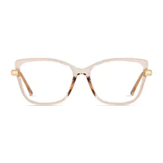 Cat-eye Transparent Yellow Eyeglasses