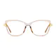 Square Transparent Yellow Eyeglasses