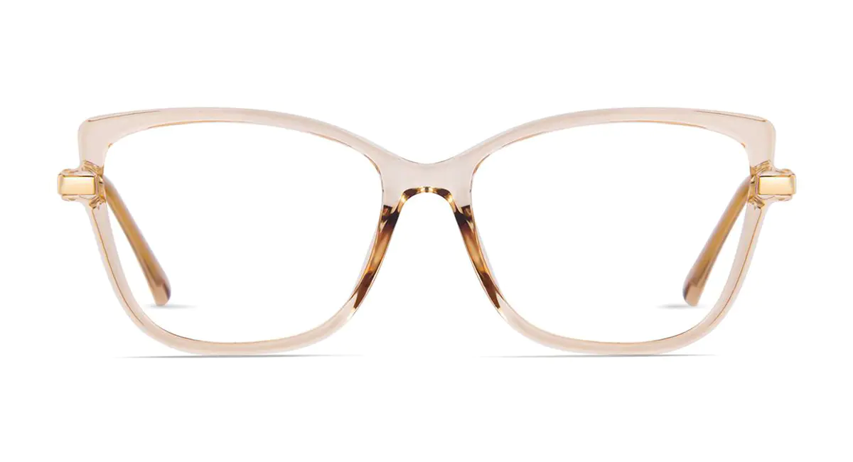 Cat-eye Transparent Yellow Eyeglasses