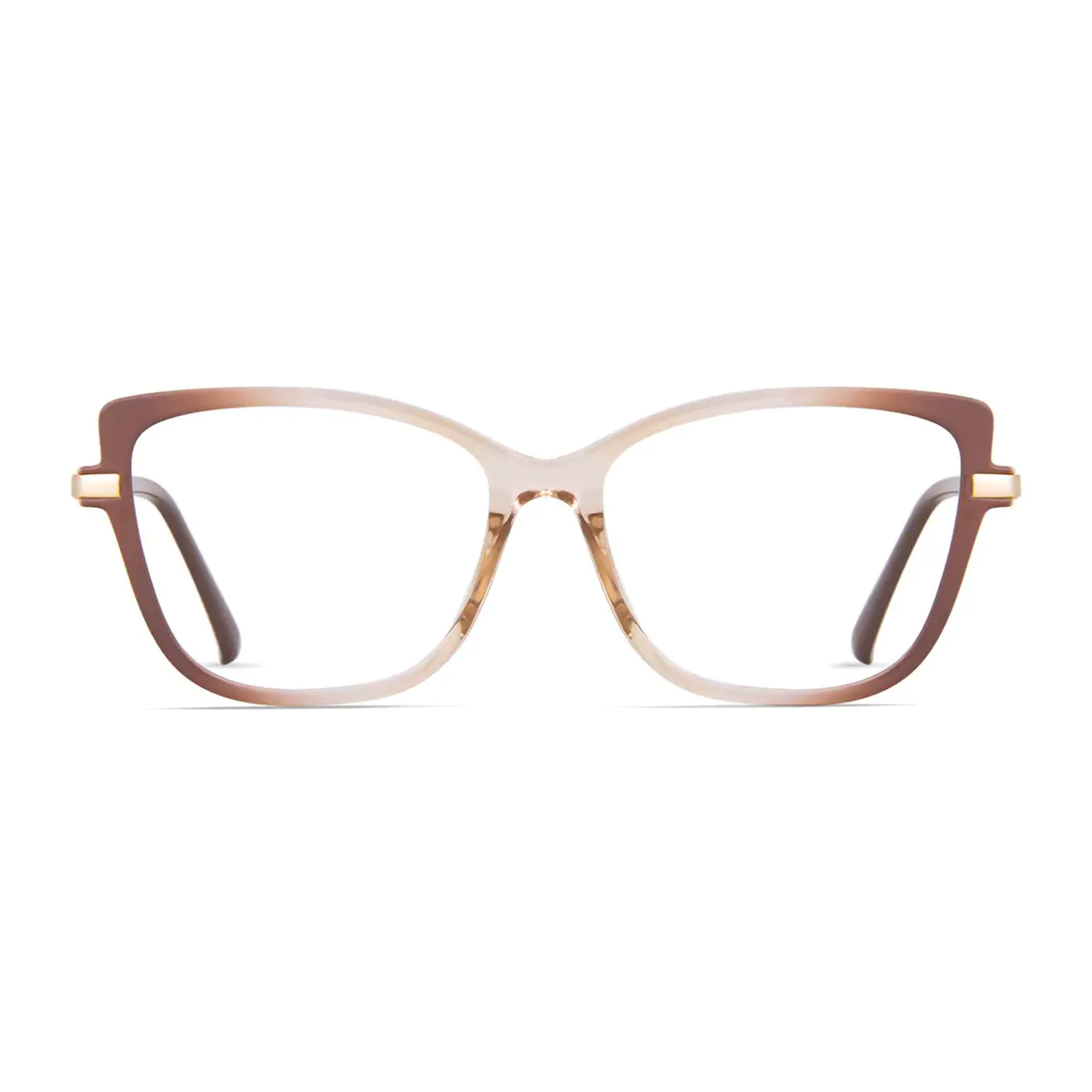 Cat-eye Gradient Brown Eyeglasses