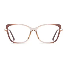 Cat-eye Gradient Brown Eyeglasses
