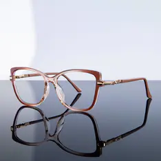 Cat-eye Gradient Brown Eyeglasses