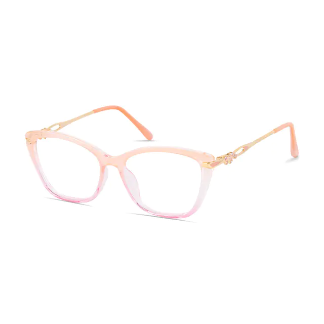 Square Orange/Pink Eyeglasses