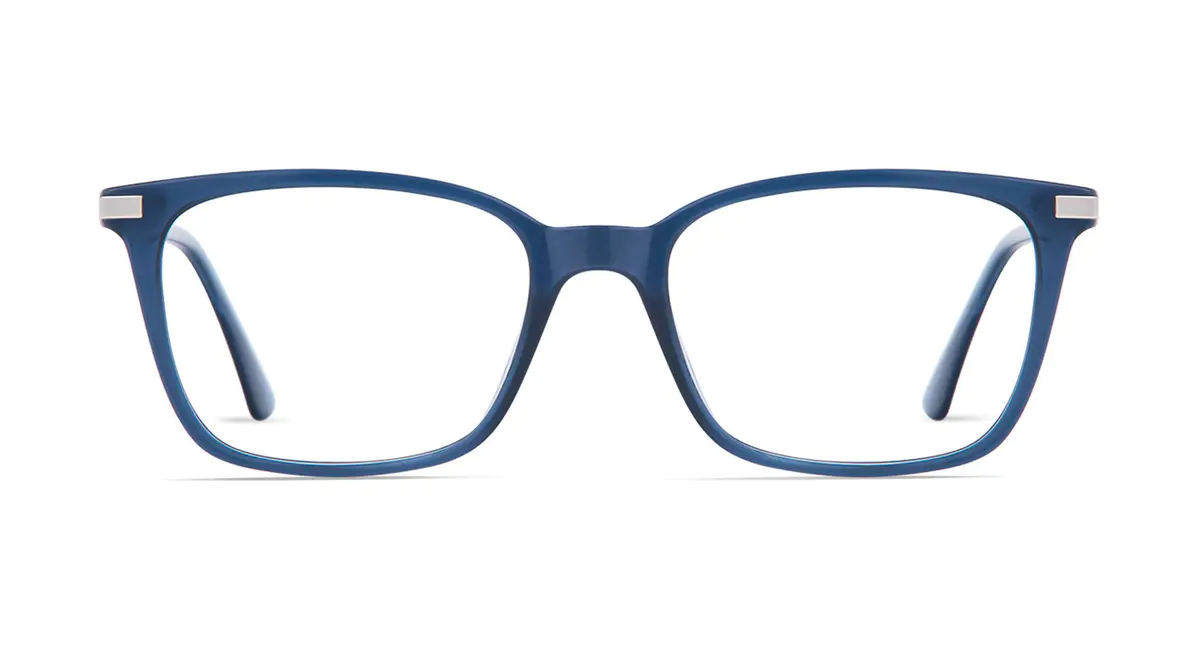 Rectangle Blue Eyeglasses