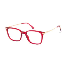 Square Red Eyeglasses
