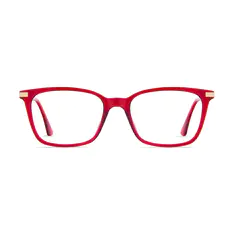 Rectangle Red/Silver Eyeglasses