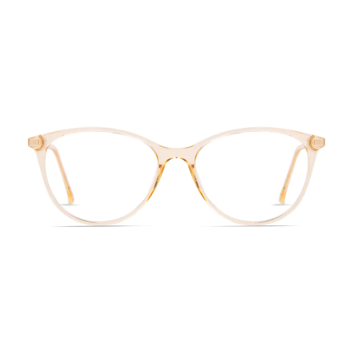 Cat-eye Transparent Yellow Eyeglasses