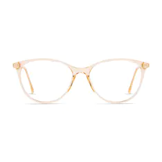Cat-eye Transparent Yellow Eyeglasses