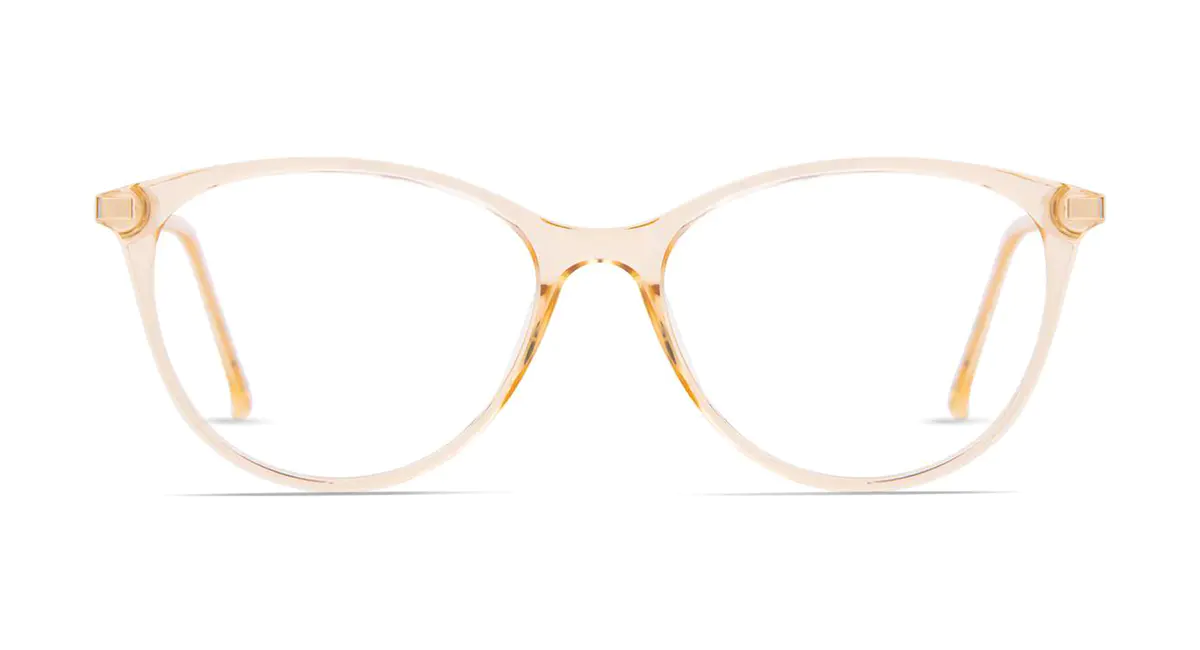 Cat-eye Transparent Yellow Eyeglasses