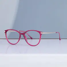 Cat-eye Transparent Pink Eyeglasses
