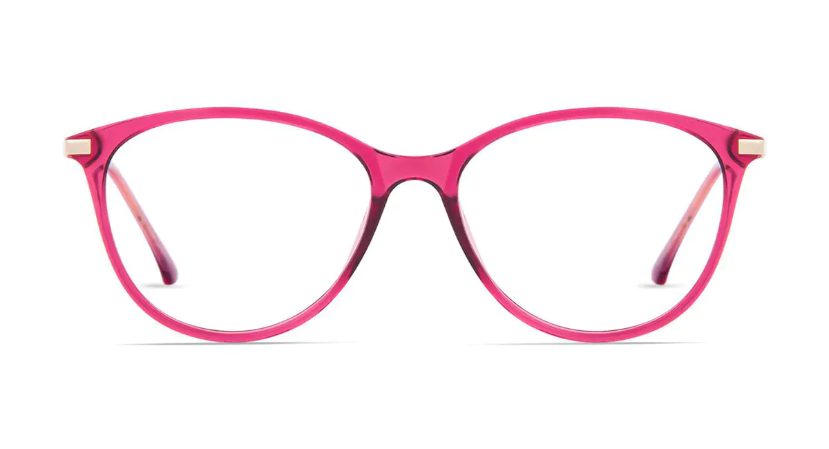 Cat-eye Transparent Pink Eyeglasses