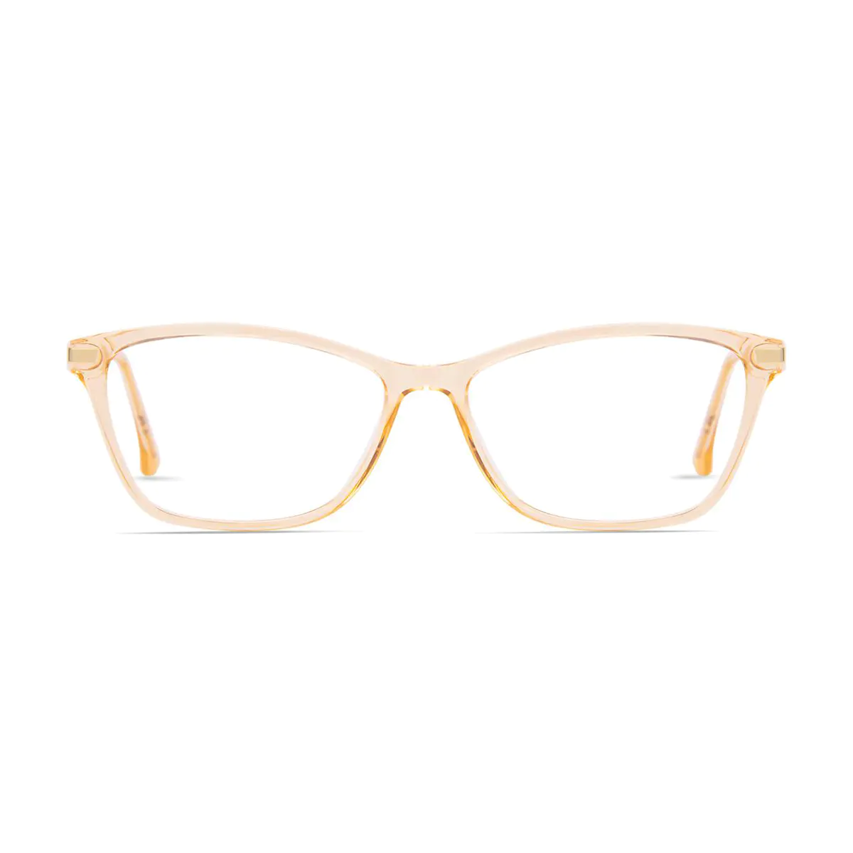 Rectangle Transparent Yellow Eyeglasses
